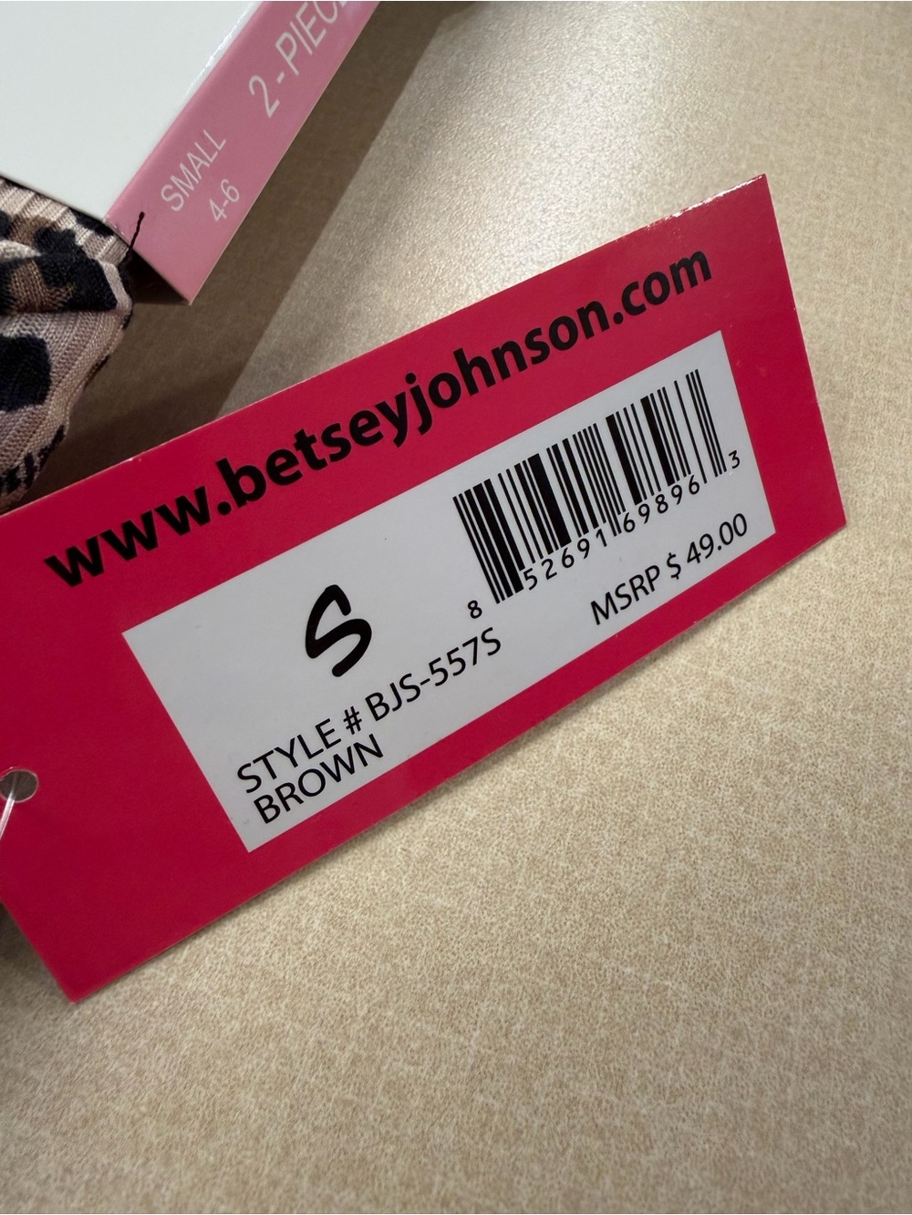 Betsey Johnson Leopard Ruffle Notch Collar Pajama Set - size small - Picture 4 of 5